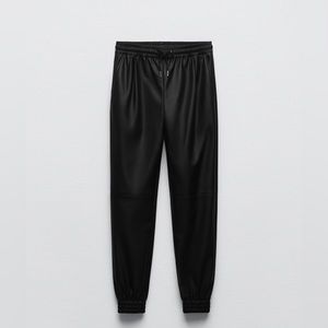 Faux leather jogging pants ZARA